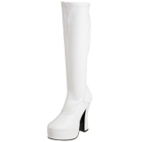 White Matte 13 cm ELECTRA-2000Z High Heeled Womens Boots for Men