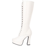 White Matte 13 cm ELECTRA-2020 High Heeled Womens Boots for Men