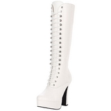 White Matte 13 cm ELECTRA-2020 High Heeled Womens Boots for Men