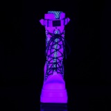 White Neon 11,5 cm SHAKER-70 cyberpunk platform boots