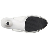 White Patent 18 cm Pleaser ADORE-1018 Platform Ankle Calf Boots