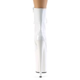 White Patent 23 cm INFINITY-1020 extrem platform high heels ankle boots