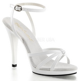 White Shiny 12 cm FLAIR-436 Womens High Heel Sandals