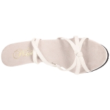 White Shiny 12 cm FLAIR-436 Womens High Heel Sandals