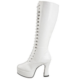 White Shiny 13 cm ELECTRA-2020 High Heeled Womens Boots for Men