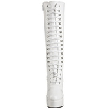 White Shiny 13 cm ELECTRA-2020 High Heeled Womens Boots for Men