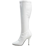 White Shiny 13 cm SEDUCE-2000 High Heeled Womens Boots for Men