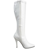 White Shiny 13 cm SEDUCE-2000 High Heeled Womens Boots for Men