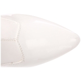 White Shiny 13 cm SEDUCE-3000 Thigh High Boots for Men