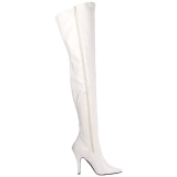 White Shiny 13 cm SEDUCE-3000 overknee high heel boots