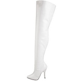 White Shiny 13 cm SEDUCE-3010 overknee high heel boots