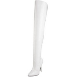 White Shiny 13 cm SEDUCE-3010 overknee high heel boots