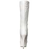 White Shiny 15,5 cm DELIGHT-2023 Platform Knee Boots