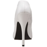 White Shiny 15 cm DOMINA-420 Pumps High Heels for Men