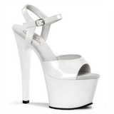 White Shiny 18 cm Pleaser SKY-309 Platform High Heels Shoes