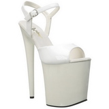 White Shiny 20 cm Pleaser FLAMINGO-809 High Heels Platform