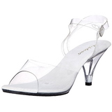 White Transparent 8 cm Pleaser BELLE-308 High Heels