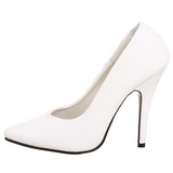 White Varnished 13 cm SEDUCE-420 pointed toe pumps high heels