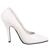 White Varnished 13 cm SEDUCE-420 pointed toe pumps high heels