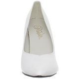 White Varnished 13 cm SEDUCE-420V pointed toe pumps with high heels