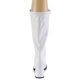 White Vegan 7,5 cm GOGO-300-2 boots with block heels