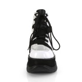 White Vegan 7,5 cm NEPTUNE-181 demonia booties - unisex cyberpunk booties