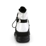White Vegan 7,5 cm NEPTUNE-181 demonia booties - unisex cyberpunk booties