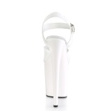 White high heels 20 cm FLAMINGO-808N JELLY-LIKE stretch material platform high heels