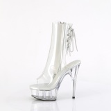 White transparent 15 cm DELIGHT-1018C Exotic stripper ankle boots