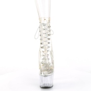 White transparent 18 cm ADORE-1020C-2 Exotic stripper ankle boots