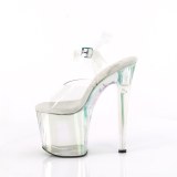 White transparent 19 cm ENCHANT-708HT Platform High Heels Shoes