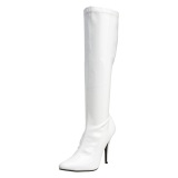 White varnished patent boots 13 cm SEDUCE-2000 pointed toe stiletto boots