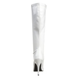 White varnished patent boots 13 cm SEDUCE-2000 pointed toe stiletto boots