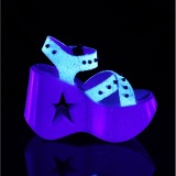 Wit 13 cm Demonia DYNAMITE-02 lolita sandalen wedge sandalen sleehak
