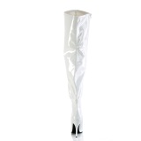 Wit 13 cm SEDUCE-3000WC stretch wijde schacht overknee laarzen brede schacht