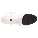 Wit 15 cm DELIGHT-609 pleaser hoge hakken met plateau