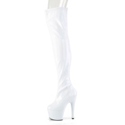 Wit 18 cm ADORE-3000HWR Hologram pole dance overknee laarzen met hak