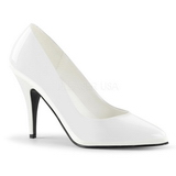 Wit Lak 10 cm VANITY-420 pleaser pumps met puntneus