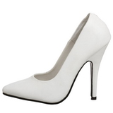 Wit Lak 10 cm VANITY-420 pleaser pumps met puntneus