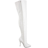 Wit Lak 13 cm SEDUCE-3010 Overknee Laarzen voor Heren