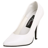 Wit Lak 13 cm SEDUCE-420 Hoge Hakken Pumps voor Heren