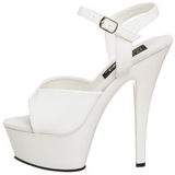 Wit Lak 15 cm KISS-209 Hoge Hakken Schoenen Plateau