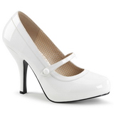 Wit Lakleer 11,5 cm PINUP-01 grote maten pumps schoenen