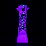 Wit Neon 11,5 cm SHAKER-70 cyberpunk plateau laarzen