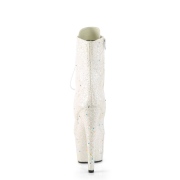 Wit glitter 18 cm ADORE-1020GDLG pole dance enkellaarzen met hoge hakken