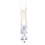 Wit plateau 18 cm ADORE-1018C-2 transparante hakken - pole dance enkellaarsjes