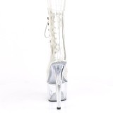 Wit plateau 18 cm ADORE-1020C transparante hakken - pole dance enkellaarsjes