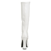 Witte plateaulaarzen lakleer 13 cm - jaren 70 boots hippie kinky disco - plateau laklaarzen