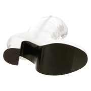 Witte plateaulaarzen lakleer 13 cm - jaren 70 boots hippie kinky disco - plateau laklaarzen