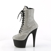 Witte strass steentjes boots 18 cm ADORE-1020RS pleaser boots hoge hakken plateau